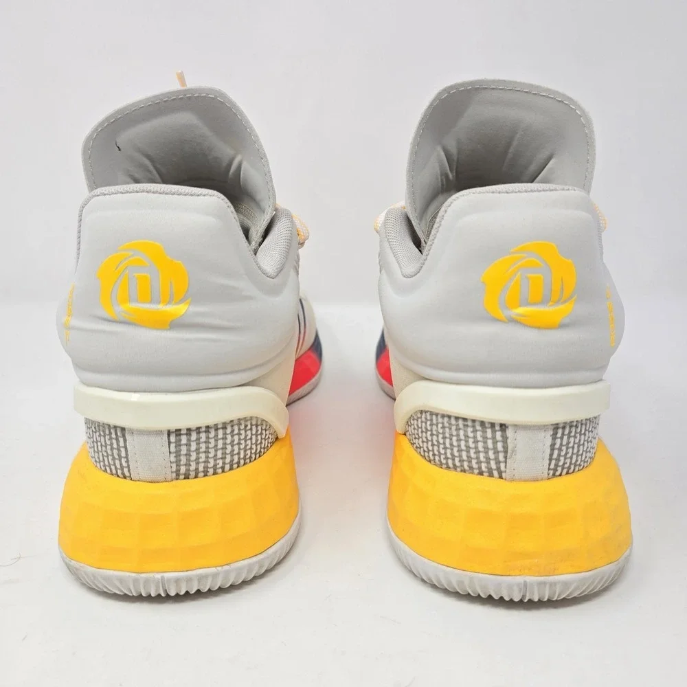 Adidas Adizero Rose 11 Sunrise Basketball Shoes White Orange FW8508 Mens 7.5